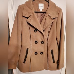 NWOT Croft & Barrow Peacoat, Size small, tan